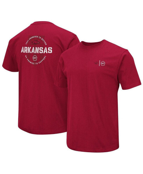 Men's Cardinal Arkansas Razorbacks OHT Military-Inspired Appreciation T-shirt