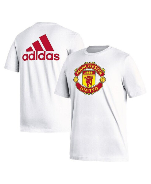 Men's White Manchester United Crest T-shirt