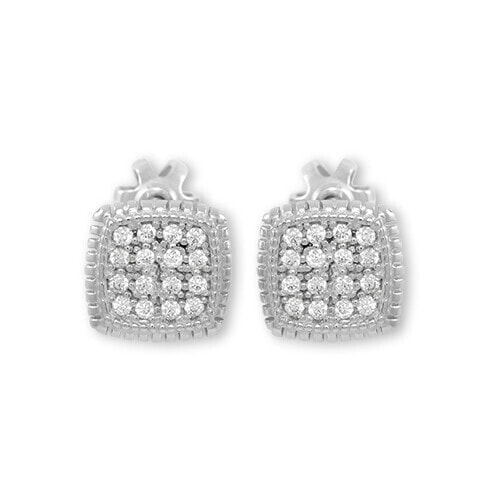 Square earrings made of white gold 745 239 001 01047 0700000