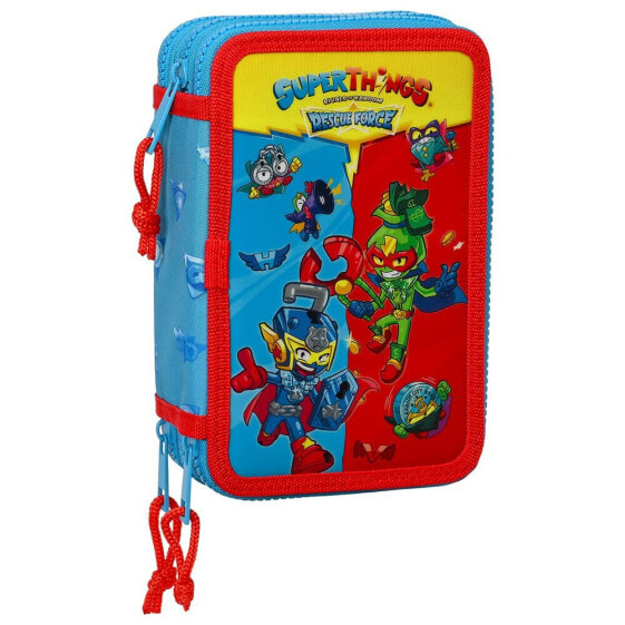 SAFTA Supershings ´´Rescue Force´´ Triple Filled 36 Pieces Pencil Case