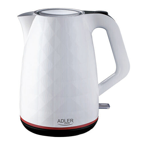 Электрический чайник Adler Sp. z.o.o. Camry AD 1277 W - 1.7 L - 2200 W - белый - пластик - индикатор уровня воды - беспроводной