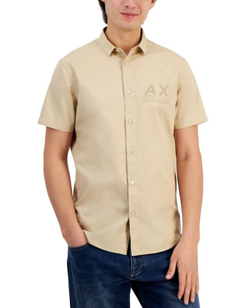 Рубашка мужская ARMANI EXCHANGE с логотипом Sun-Faded, созданная для Macy's