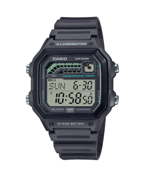 Men's Digital Gray Resin Watch 42.1mm, WS1600H-8AV