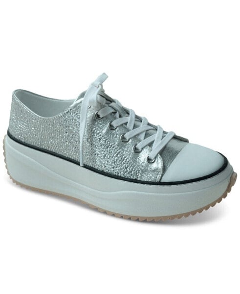 Highfive Bling Lace-Up Low-Top Sneakers, Created for Macy's