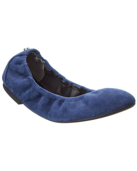 Женская обувь Stuart Weitzman Gabby Scrunch Rivet из замши синего цвета