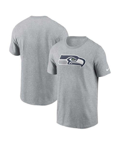 Men's Gray Seattle Seahawks Logo Essential T-shirt