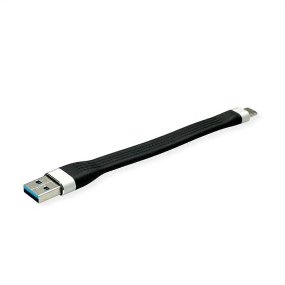 ROLINE 11.02.9014 - 0.11 m - USB A - USB C - USB 3.2 Gen 1 (3.1 Gen 1) - 5000 Mbit/s - Black