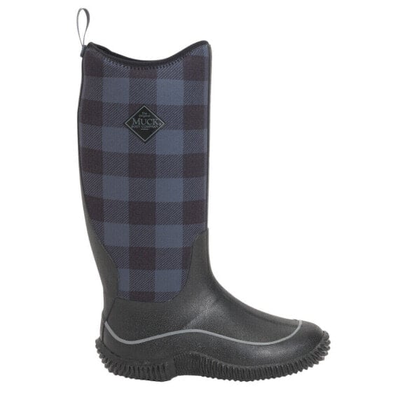 Muck Boot Hale Plaid Mid Calf Womens Black Casual Boots HAW-1PLD