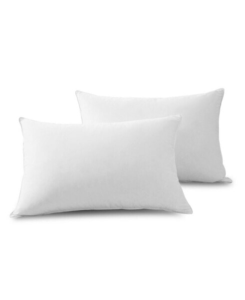 Medium Firm Goose Feather and Down Pillows, 2-Pack, Queen