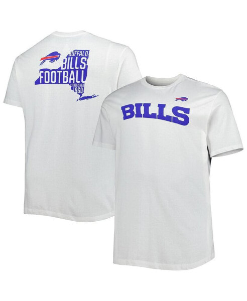 Men's White Buffalo Bills Big and Tall Hometown Collection Hot Shot T-shirt