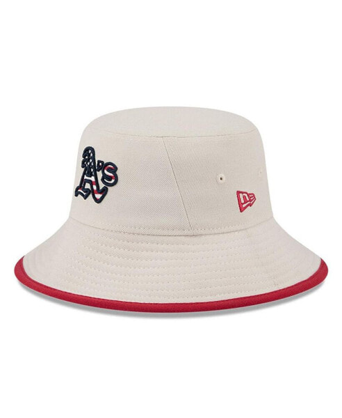 Men's Khaki Oakland Athletics 2024 Fourth of July Bucket Hat