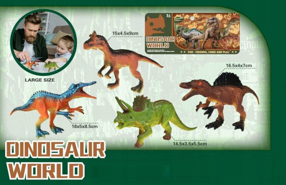 Figurka Maksik PROMO Dinozaury zestaw 4 sztuk HY637