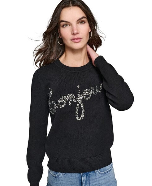 Women's Embellished Graphic Sweater