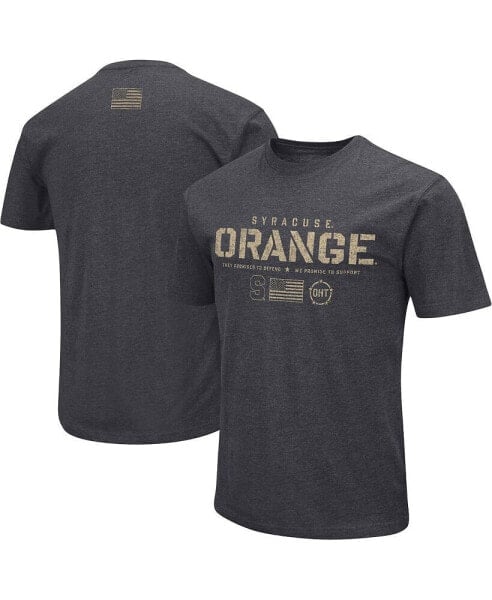 Men's Heather Black Distressed Syracuse Orange Big and Tall OHT Military-Inspired Appreciation Playbook T-shirt