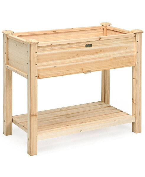 Raised Garden Elevated Wood Planter Box Stand