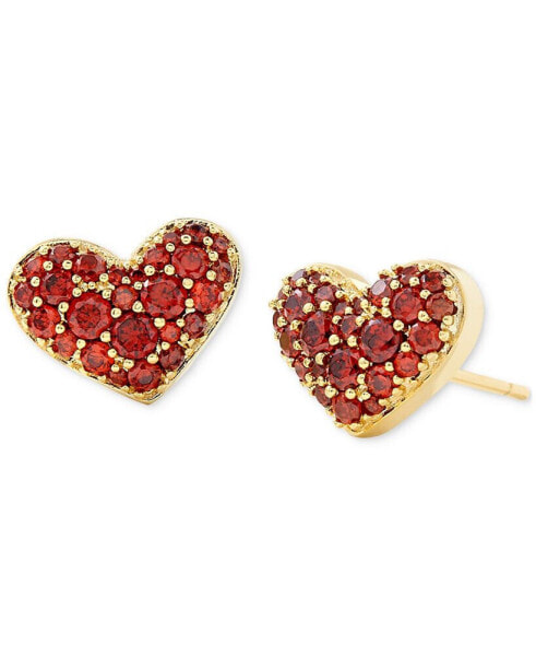 Серьги Kendra Scott Crystal Heart Stud