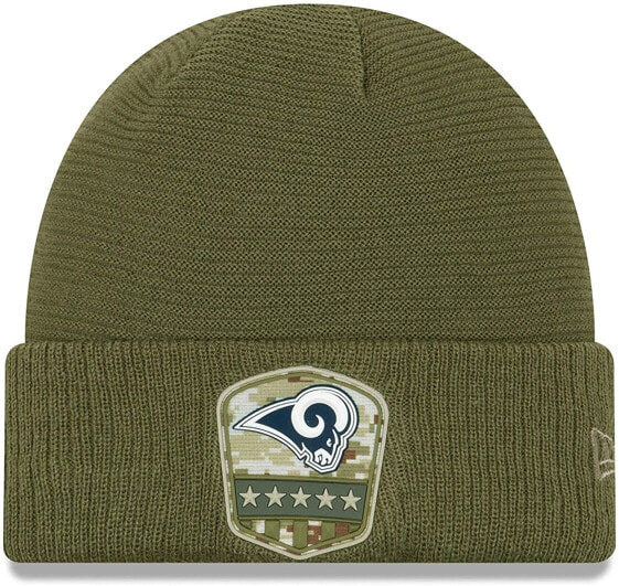 New Era Los Angeles Rams Beanie On Field 2019 Salute to Service Knit