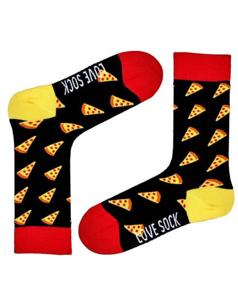 Pizza Cotton Fun Food Novelty Crew Socks