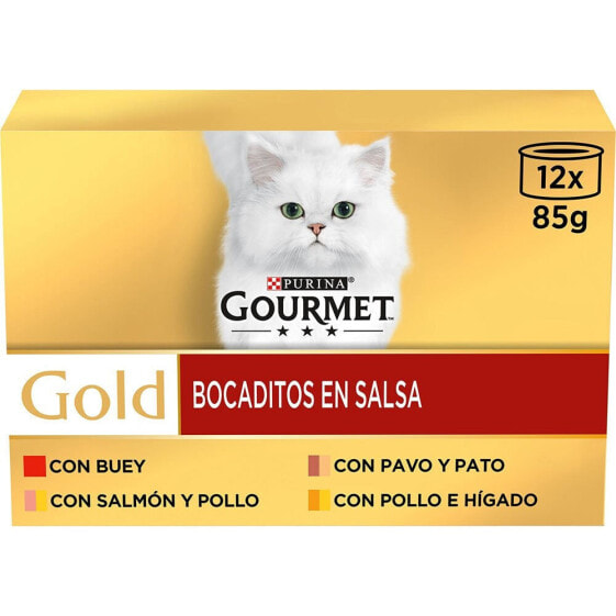 PURINA Gourmet Gold Bocaditos In Assorted Sauce 12x85g Cat Food