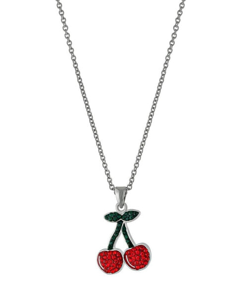 Macy's women's Crystal Cherries Pendant Necklace