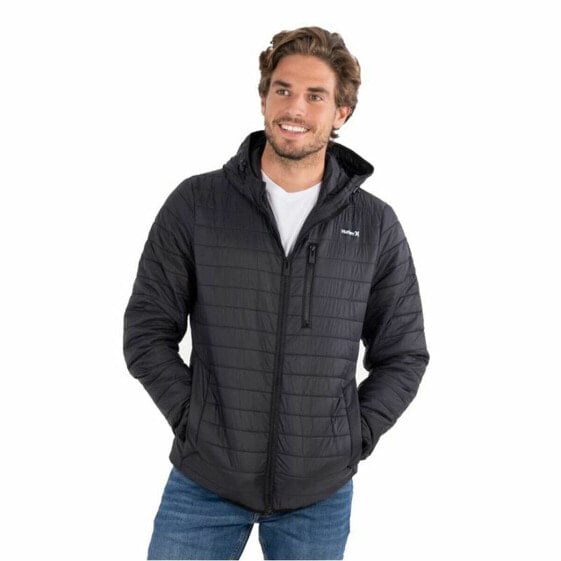 Мужская спортивная куртка Hurley Balsam Quilted Packable Чёрный