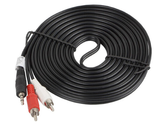 Lanberg stereo audio cable Mini Jack 3.5mm[M]->2x RCA Cinch 5m - Cable - Audio/Multimedia
