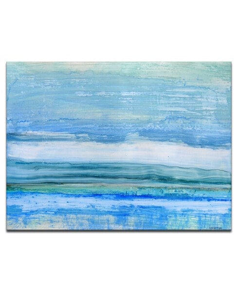 'Eastern Shores' Abstract Ocean Canvas Wall Art, 20x30"