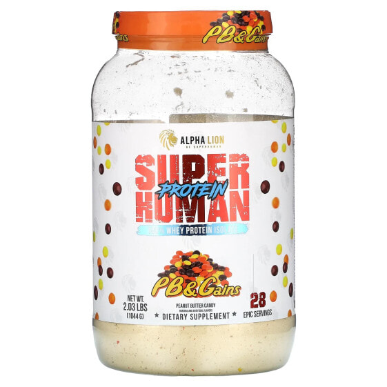 SuperHuman Protein, PB& Gains, Peanut Butter Candy, 2.03 lbs (1,044 g)