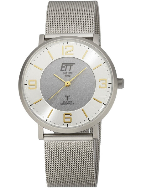 Мужские наручные часы с серебряным браслетом ETT EGS-11395-25M radio controlled solar Atacama 40mm 5ATM