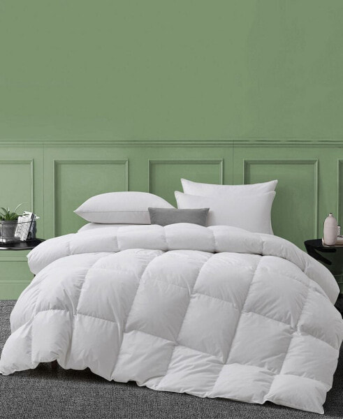 100% Cotton All Season Goose Down Feather Comforter, Twin