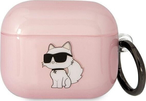 Karl Lagerfeld Karl Lagerfeld KLA3HNCHTCP Airpods 3 cover różowy/pink Ikonik Choupette