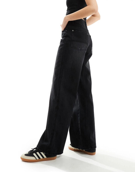 Good For Nothing wide leg jeans in vintage black