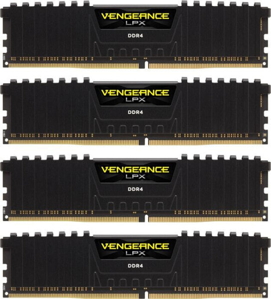 Corsair Vengeance LPX 64GB DDR4-2666 - 64 GB - 4 x 16 GB - DDR4 - 2666 MHz - 288-pin DIMM - Black