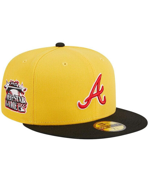 Головной убор мужской New Era Atlanta Braves 59FIFTY Yellow, Black