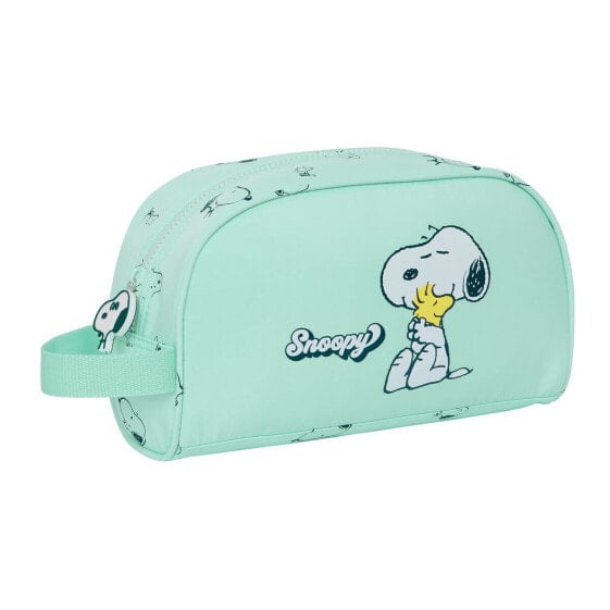 Школьная косметичка Snoopy Groovy Зеленая 26 x 16 x 9 см