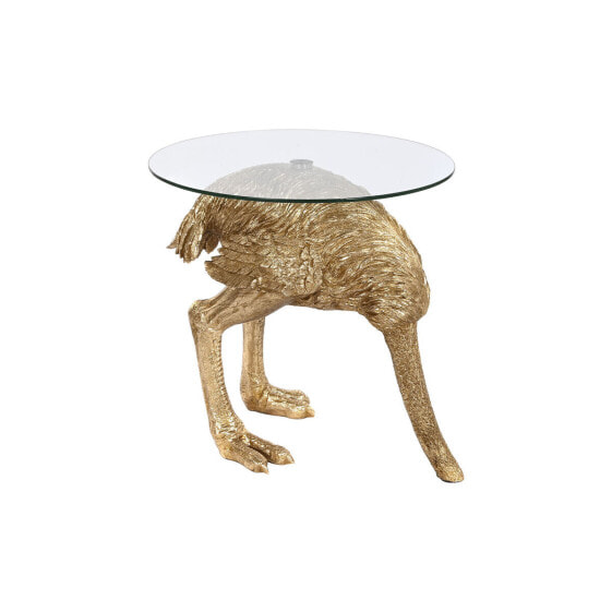 Small Side Table Home ESPRIT Golden Resin Crystal 60 x 60 x 62 cm