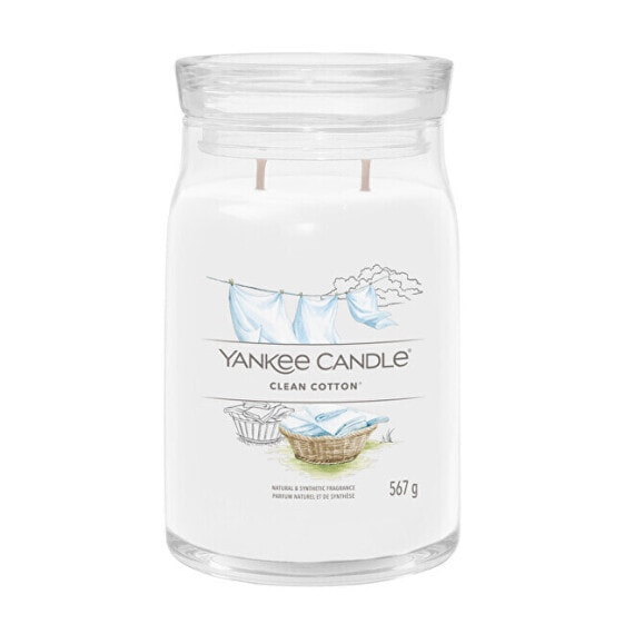Aromatic candle Signature large glass Clean Cotton 567 g
