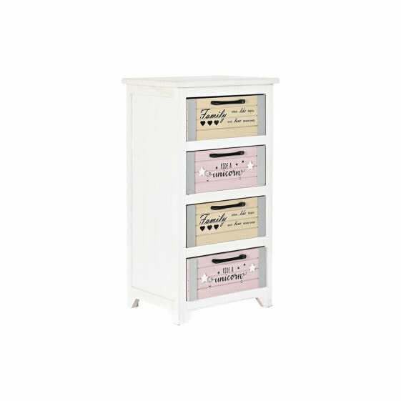 Тумба с ящиками DKD Home Decor Серый Бежевый Розовый Белый Детский 40 x 29 x 73,5 см