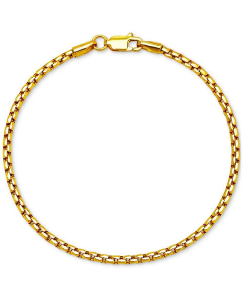 Rounded Box Link Chain Bracelet 7", in 14k Gold