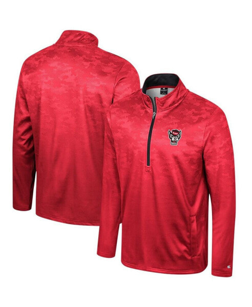 Men's Red NC State Wolfpack The Machine Half-Zip Jacket