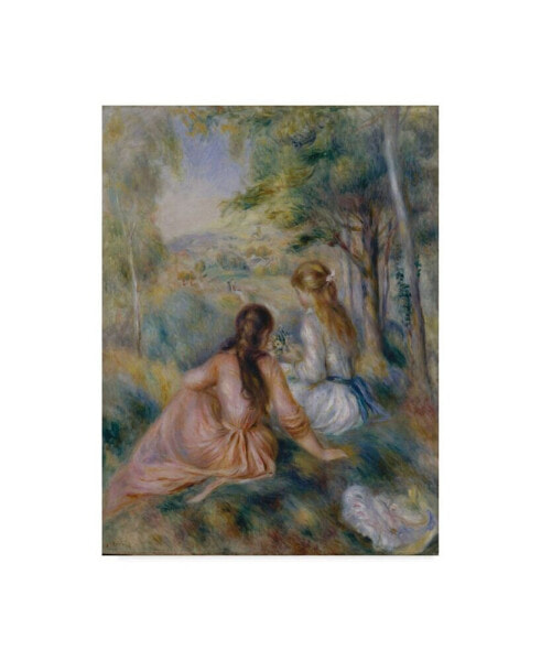 Pierre Auguste Renoir 'In The Meadow' Canvas Art - 19" x 14"