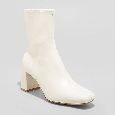 Women's Pippa Stretch Boots - A New Day Off-White 8