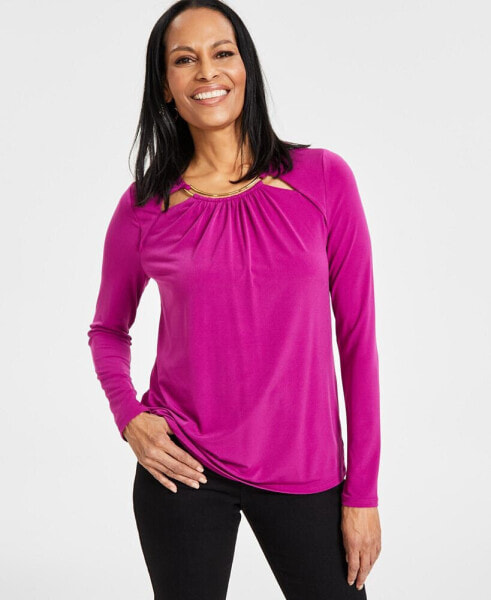 Women's Hardware Cutout Top, Created for Macy's