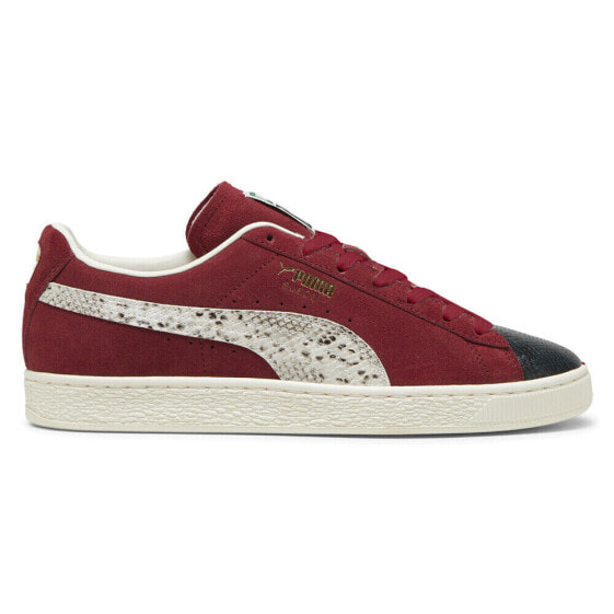 Puma Suede Split Lace Up Mens Red Sneakers Casual Shoes 39870601