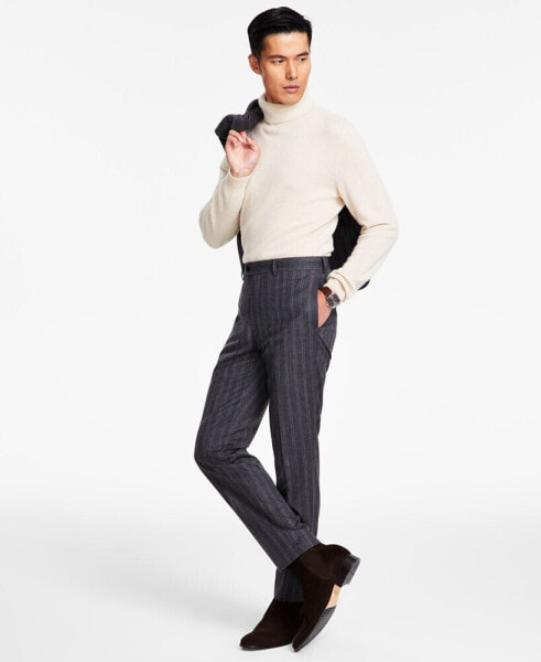 Men's Slim-Fit Stretch Solid Suit Pants