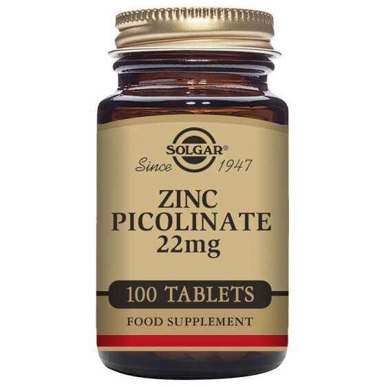 Цинковые таблетки Solgar Zinc Picolinate 22 мг 100 штук от Solgar