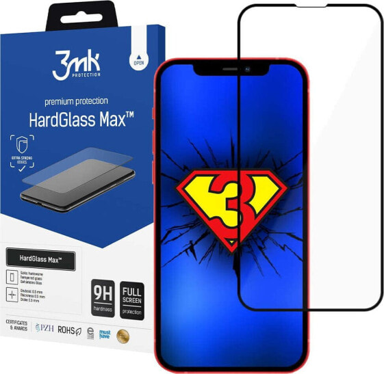 3MK 3mk Szkło na telefon HardGlass Max do Apple iPhone 13 Pro Black uniwersalny