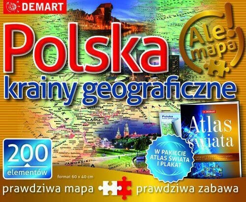 Demart Puzzle: Polska-krainy geograficzne+atlas