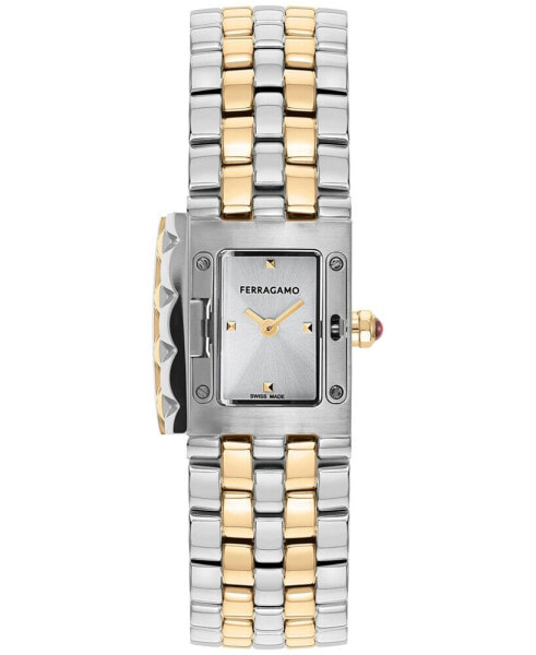 Salvatore Women's Swiss Two-Tone Stainless Steel Bracelet Watch 19x30mm