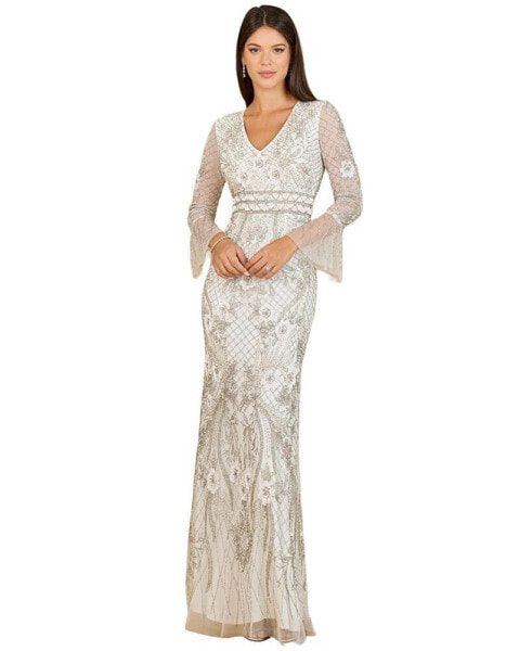 Women's Long Sleeve Ethereal Bridal Gown
